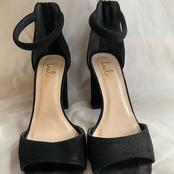 Lulus black suede heels - Picture 3 of 6